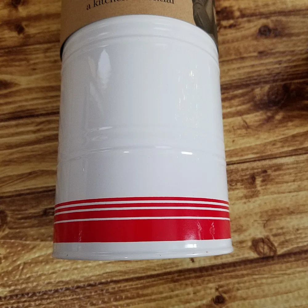 Jamie Oliver Pasta Tin White/Red Container Metal NWT
